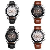 Men Wrist Watch PU Leather with Glass & Zinc Alloy plated for man 42mm Length Approx 10.0 Inch Sold By PC
