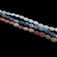 Flat Flower Agate Beads Oval Approx 1.5mm Approx Sold Per Approx 15.3 Inch Strand