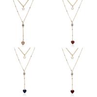 Achat Halskette, Zinklegierung, mit Eisquarz Achat, goldfarben plattiert, für Frau, keine, frei von Blei & Kadmium, 10mm, 70mm, 40mm, verkauft per ca. 15.5 ZollInch Strang
