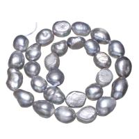 Perlas Keishi Cultivadas de Agua Dulce, Perlas cultivadas de agua dulce, gris, 10-12mm, agujero:aproximado 0.8mm, Vendido para aproximado 14 Inch Sarta