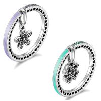 Таиланд стерлингового серебра кольцо, разный размер для выбора & разные стили для выбора & Женский & эмаль & с кубическим цирконием, продается PC