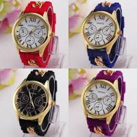 Silicone with Glass & Zinc Alloy gold color plated for woman 42mm Length Approx 9.4 Inch Sold By PC