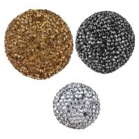 Clay Pave Beads, silver color plated, different size for choice & with rhinestone, more colors for choice, 10PCs/Lot, Sold By Lot
