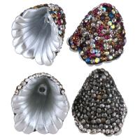 Rhinestone Clay Pave Bead Cap with Resin Approx 1.5mm Sold By Lot