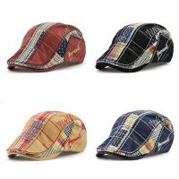 Cotton Flatcap, Embroidery, Unisex & with letter pattern, more colors for choice, 56-60cm, Sold By PC