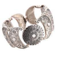 Zinc Alloy Bangle antique silver color plated Bohemian style & for woman nickel lead & cadmium free 30mm Sold By Strand