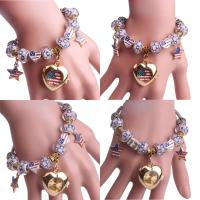 Women Watch Bracelet, Tibetan Style, with Lampwork & Glass, gold color plated, different length for choice & different styles for choice & for woman & enamel, 26mm, Sold By Strand
