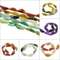 Natural Dragon Veins Agate Beads, more colors for choice, 13x40x9mm-20x45x15mm, Hole:Approx 2mm, 10PCs/Strand, Sold Per Approx 14.9 Inch Strand