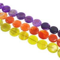 Perles agate veines de dragon naturelles, Plat rond, plus de couleurs à choisir, 29x6mm, Trou:Environ 2mm, 11PC/brin, Vendu par Environ 12.9 pouce brin