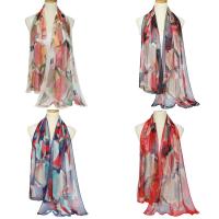 Georgette bufanda y mantón, Rectángular, diferentes patrones para la opción & para mujer, 160x50cm, Vendido por Sarta
