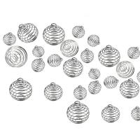 Floating Charms Pendant Iron Round silver color plated & hollow Approx 3-5mm Sold By Bag