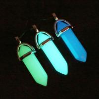 Fluorescent Powder Stone, with Tibetan Style, luminated, more colors for choice, 40x13mm, Hole:Approx 1mm, Sold By PC