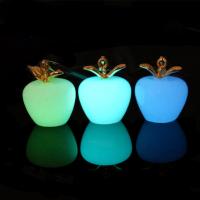 Fluorescent Powder Stone Pendant with Zinc Alloy Apple luminated Approx 3mm Sold By PC