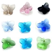 Crystal Pendants, Butterfly, faceted, more colors for choice, 14.70x11.80x7.60mm, Hole:Approx 1mm, 10PCs/Bag, Sold By Bag