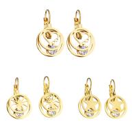 Stainless Steel Lever Back Earring, gold color plated, different styles for choice & for woman & with rhinestone, 27mm, 15mm, 6Pairs/Lot, Sold By Lot