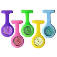 Reloj Colgante, silicona, con dial de aleación de cinc & Vidrio, chapado en color de platina, más colores para la opción, libre de níquel, plomo & cadmio, 40x85mm, Vendido por UD