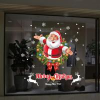 Окно наклейки, PVC-пластик, Рождественские украшения & с письмо узором & водонепроницаемый, 500x700mm, продается указан