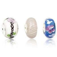 Lampwork European Beads plated & brass single core without troll Approx 4mm Sold By Lot