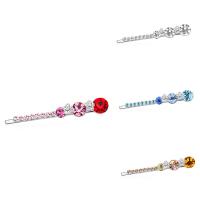 Hair Slide, Brass, with CRYSTALLIZED™, platinum plated, for woman & faceted, more colors for choice, nickel, lead & cadmium free, 9x54mm, Sold By PC