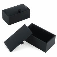 Plastic Cufflinks Gift Box, with Paper, Rectangle, different materials for choice, 86x45x35mm, 50PCs/Lot, Sold By Lot