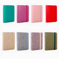 Papir Loose Leaf Notebook, med Hør & PU, Rektangel, flere farver til valg, 149x83mm, Solgt af PC