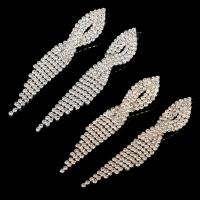 Rhinestone Earring Zinc Alloy stainless steel post pin plated for woman & with rhinestone lead & cadmium free 10-50mm Sold By Pair