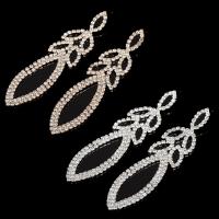 Rhinestone Earring Zinc Alloy stainless steel post pin plated for woman & with rhinestone lead & cadmium free 10-60mm Sold By Pair