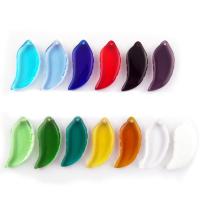 Crystal Pendants Leaf mixed colors Approx 1mm Sold By Bag