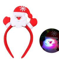 Christmas Headband Napped Fabric Christmas jewelry & LED red 250mm Sold By PC
