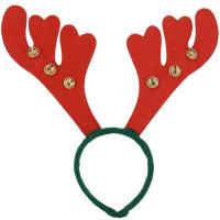 Bandeau de Noël, Tissus non tissés, renne de noël, avec bell & Bijoux de Noël, 340x330mm, Vendu par PC