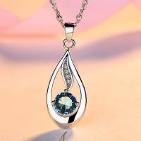 Cubic Zirconia Brass Pendants Teardrop thick silver plated & micro pave cubic zirconia & with cubic zirconia & faceted nickel lead & cadmium free  Approx 3-5mm Sold By PC