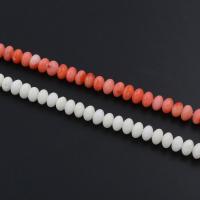 Perles en corail naturel, Plat rond, plus de couleurs à choisir, 6x4mm, Trou:Environ 0.5mm, 100PC/brin, Vendu par Environ 15.7 pouce brin