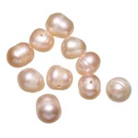 Perles nacres pommes de terre de culture d'eau douce, perle d'eau douce cultivée, pomme de terre, naturel, rose, 8-9mm, Trou:Environ 0.8mm, 10PC/sac, Vendu par sac