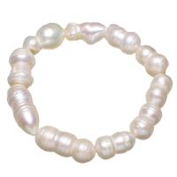 Freshwater Cultured Pearl Bracelet, Freshwater Pearl, Keshi, natural, for woman, white, 14-18mm, Sold Per Approx 7.5 Inch Strand