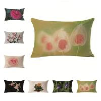 Cushion Cover, Linen, Rectangle, different designs for choice, 450x300mm, Sold By PC