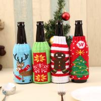 Acryl Weinflasche-Cover, Weihnachtsschmuck & verschiedene Muster für Wahl, 9x15cm, 3PCs/Tasche, verkauft von Tasche
