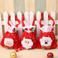 Napped Fabric Christmas Gift Bag, Julen smycken & olika mönster för val, 30x19cm, 3PC/Bag, Säljs av Bag