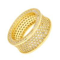 Cubic Zircon Brass Finger Ring Stainless Steel plated Unisex & with cubic zirconia nickel lead & cadmium free Sold By PC