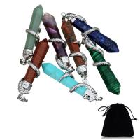 Gemstone Pendants Jewelry with Brass pendulum platinum color plated natural nickel lead & cadmium free Approx Sold By PC