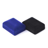 Velvet box gaveæske, med Plush, for kvinde, flere farver til valg, nikkel, bly & cadmium fri, 75x60x30mm, Solgt af PC