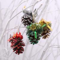 bois Décoration d’arbre de Noël, couleurs mélangées, 8x6cm, 5sacsvalises/lot, 4PC/sac, Vendu par lot