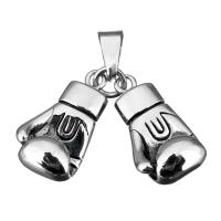 Stainless Steel Pendants, Boxing Glove, original color, 14x24x9mm, Hole:Approx 4.7x7.3mm, Sold By PC
