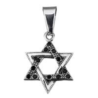 Stainless Steel Pendants Star of David with rhinestone original color Approx Sold By PC