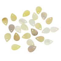 Shell Beads, Teardrop, different materials for choice, 6x9x1mm, Hole:Approx 0.5mm, 30PCs/Bag, Sold By Bag