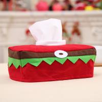 Cloth Christmas Tissue Box, red, 24x13x9cm, 3PCs/Bag, Sold By Bag