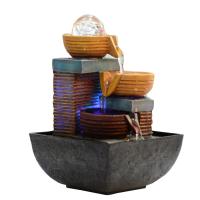 Resin Rockery Water Fountain Craft, forskellige stilarter for valg, 130x130x200mm, Solgt af PC