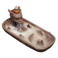 Backflow Incense Burner, Purple Clay, more colors for choice, 168x80x68mm, Sold By PC