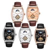 TEVISE® Watch Collection, Kohud, med Glas & ROSTFRITT STÅL, plated, 30M vattentät & stem-winder & justerbar & för människan, fler färger för val, 40x46x16mm, Längd Ca 9.4 inch, Säljs av PC
