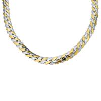 Stainless Steel Chain Necklace plated Unisex & two tone 7.50mm Sold Per Approx 18 Inch Strand