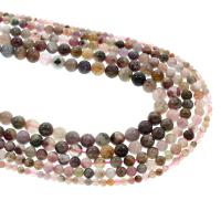 Turmalin Perle, rund, verschiedene Größen vorhanden, Bohrung:ca. 1mm, verkauft per ca. 15 ZollInch Strang